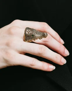 Alligator Head Ring