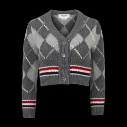 Argyle-Intarsia Cardigan