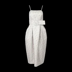 Artichoke Belted Jacquard Dress
