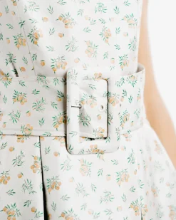 Artichoke Belted Jacquard Dress