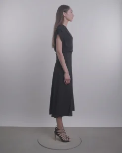 Banana-Cut Shift Dress