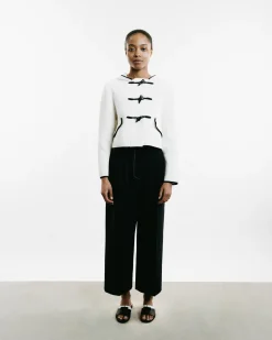 4-Bar Cropped Duffle Jacket