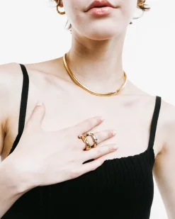 Calla Rose Gold And Diamond Midi Earrings