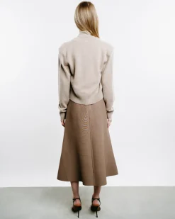 Cashmere Shoulder Pad Cardigan