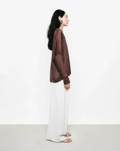 Chunky Boat Neck Linen Sweater