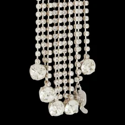 Crystal-Embellished Safety Pin Bag Charm