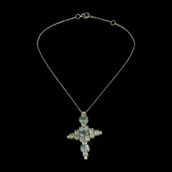 Dew Blue Apatite & Diamond Necklace