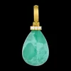 Diamond & Variscite Gemstone Drop Pendant