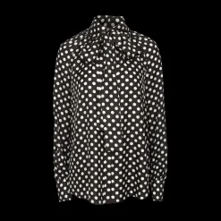Dots Long-Sleeve Bow-Tie Shirt