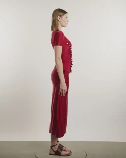 Draped Jersey Skirt