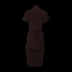Draped Wrap Midi Dress