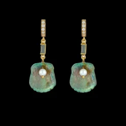 Dream Shell Labradorite Earrings