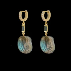 Dream Shell Labradorite Earrings