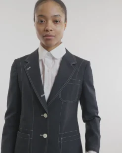 Elongated Patch Pocket Jacket