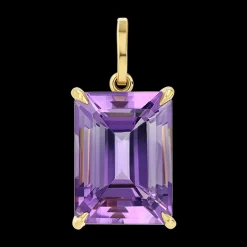 Emerald-Cut Amethyst Charm