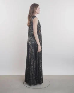 Floral Gathered & Pleated Dress