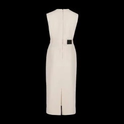Floral-Appliqué Midi Dress