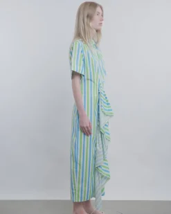 Gathered Ruffle Shirtdress