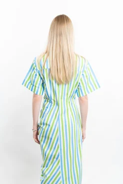Gathered Ruffle Shirtdress