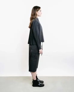 Glen Check Mixed Media Button-Up Shirt