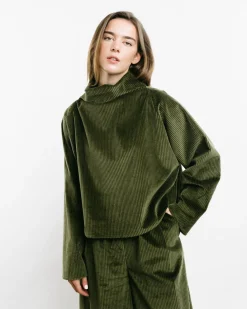 High-Waisted Corduroy Pants
