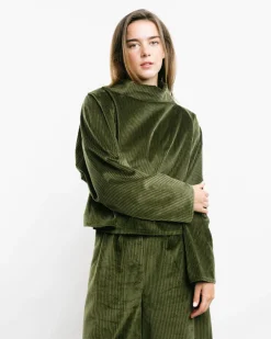High-Waisted Corduroy Pants