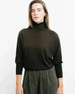 High-Waisted Herringbone Pants