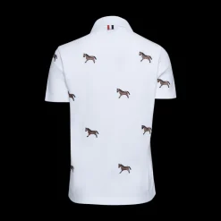 Horse-Embroidered Polo Shirt