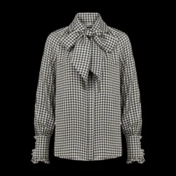 Houndstooth Bow-Tie Shirt