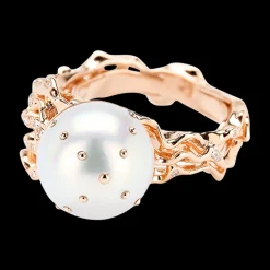 Jellyfish White Pearl Stackable Ring