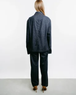 Julian Cashmere Denim Shirt Jacket