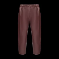 Leather Carrot Pants Rust