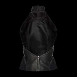 Leather Halterneck Top