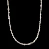 Light Grey Diamond Bead Necklace