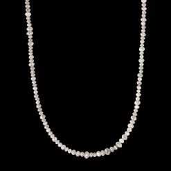 Light Grey Diamond Bead Necklace
