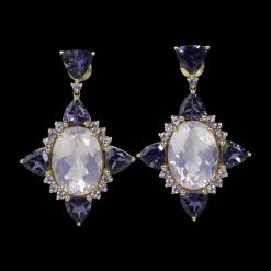 Lilac Nova Lavender Quartz Earrings