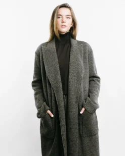 Long Herringbone Coat