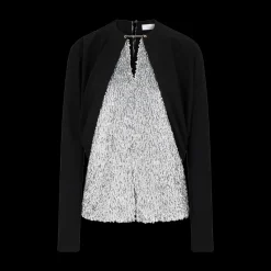 Metallic Crêpe Blouse