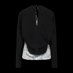 Metallic Crêpe Blouse