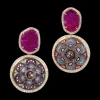 Micromosaics Ruby Earrings