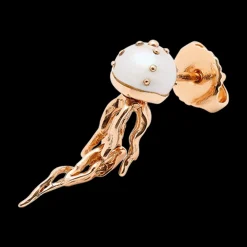 Mini Jellyfish White Pearl Stud