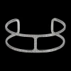 Mini T Cuff Bracelet With Diamonds