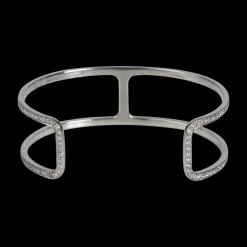 Mini T Cuff Bracelet With Diamonds