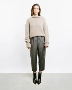 Mock-Neck Kimono Sweater