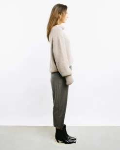 Mock-Neck Kimono Sweater