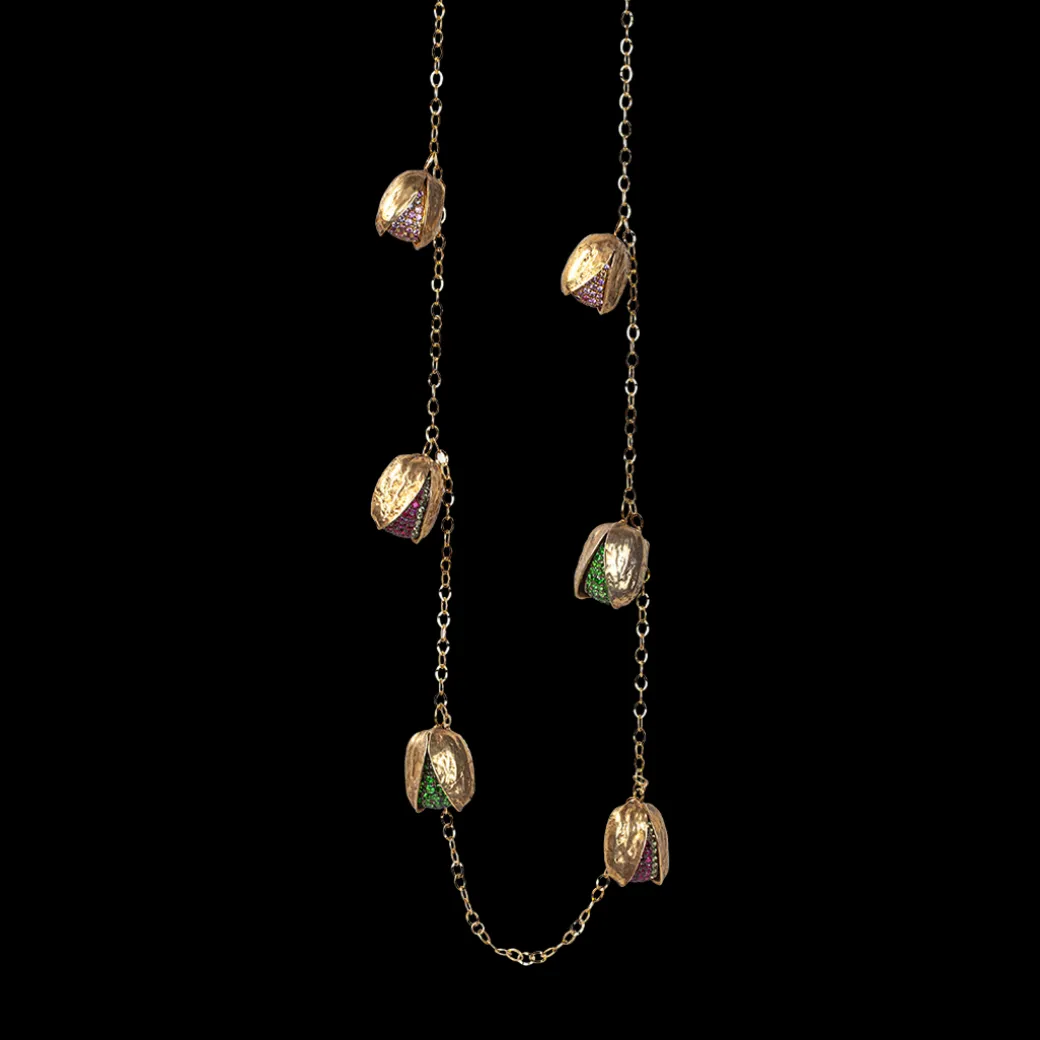 Multi Pistachio Sautoir Necklace