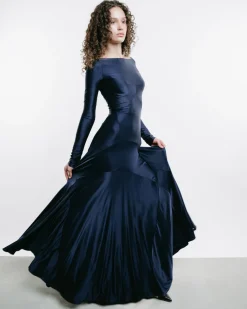 Paneled Jersey Maxi Dress