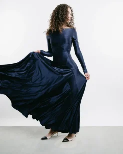 Paneled Jersey Maxi Dress