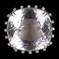 Pink Kunzite & Diamond Cocktail Ring