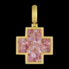 Pink Sapphire Pavé Cross Pendant